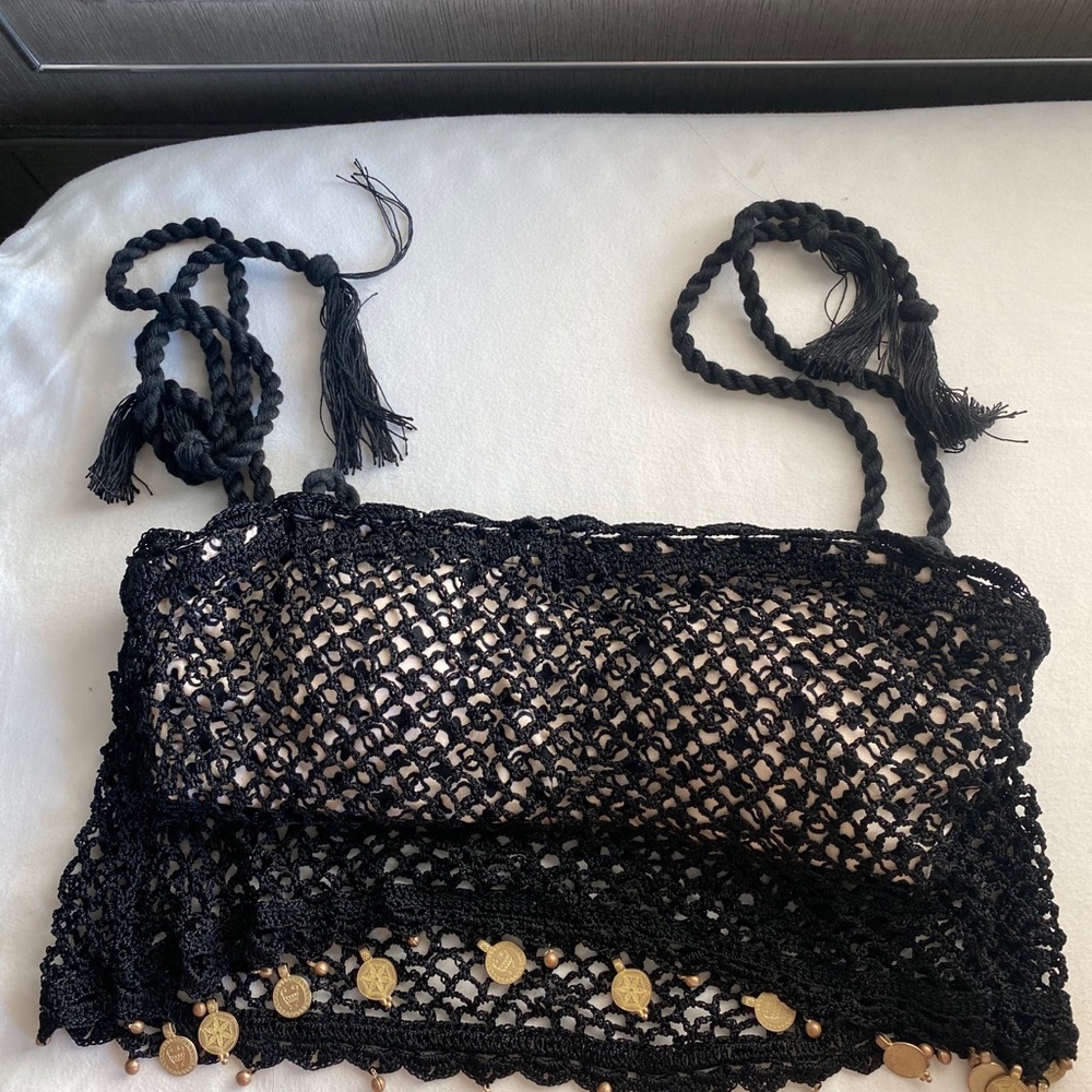 BLACK SWIM TOP - Picture 2 of 4